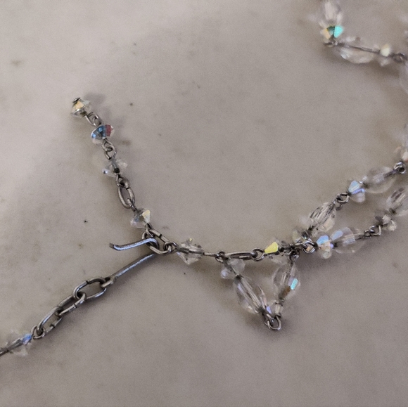 Vintage Austrian crystals long gradient necklace - Picture 8 of 13